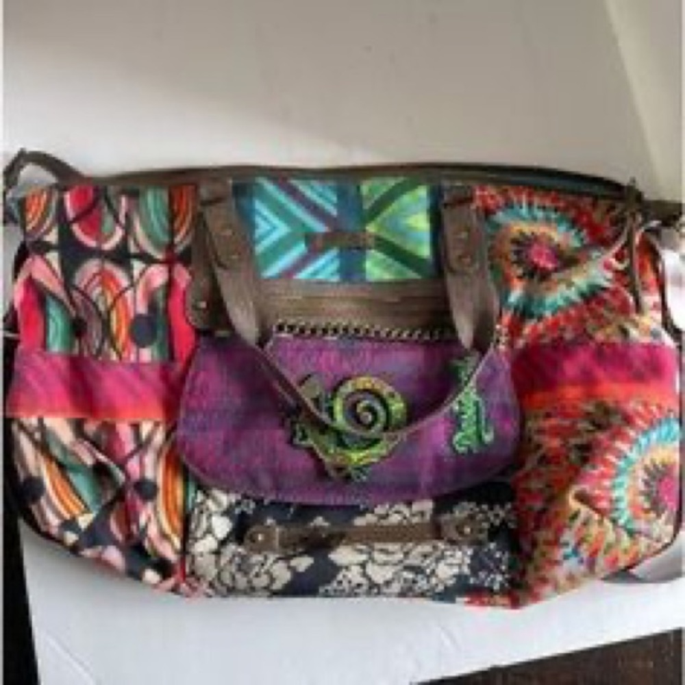 Desigual Multicolor Travel Bag with Brown Accents - Picture 4 of 8